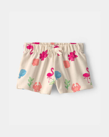 Toddler Girl Beach French Terry Shorts - Cream, 