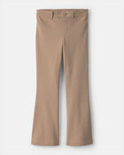 Girls 3-Pack Uniform Ponte Flare Pants - Khaki, image 2 of 4 slides