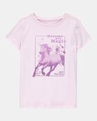 Girls Dreams Are Magic Short-Sleeve Graphic Tee - Pink, image 1 of 3 slides