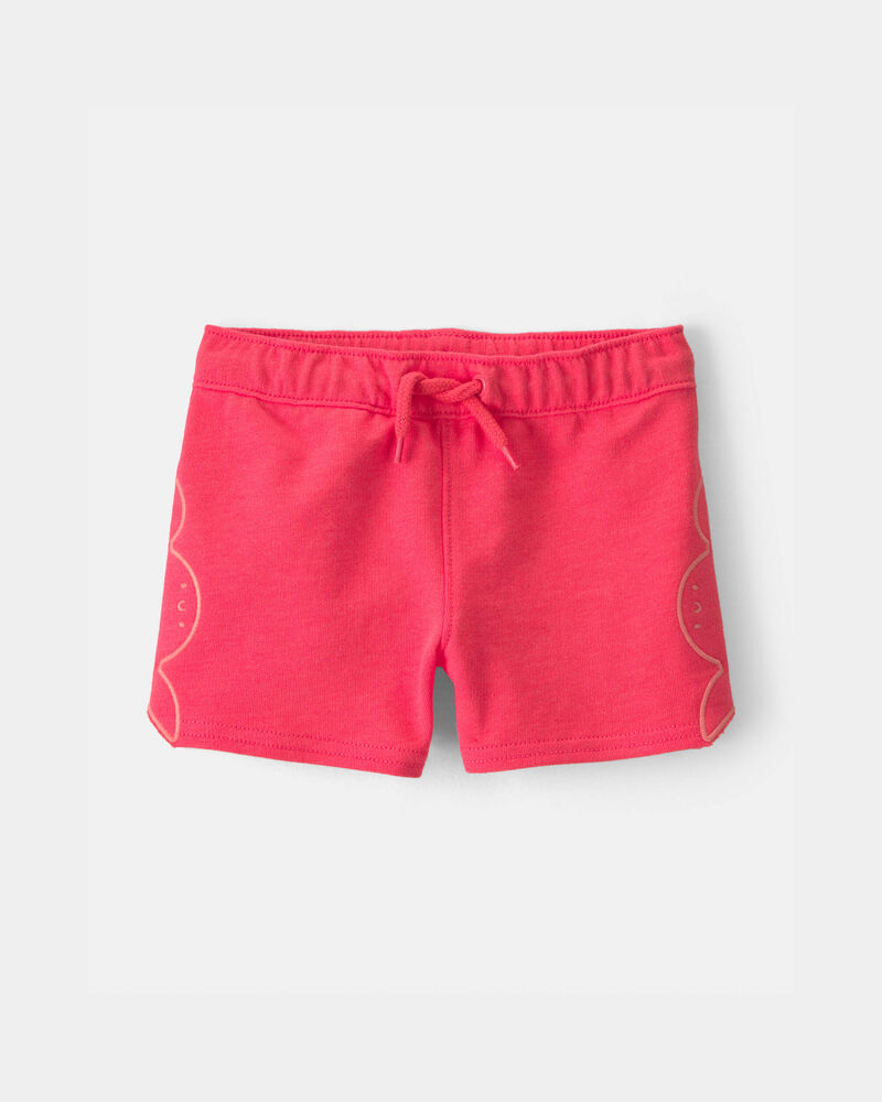 Baby Boy Crab French Terry Shorts - Coral, image 1 of 5 slides