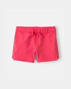 Baby Boy Crab French Terry Shorts - Coral, image 1 of 5 slides