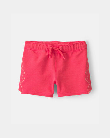 Baby Boy Crab French Terry Shorts - Coral, 
