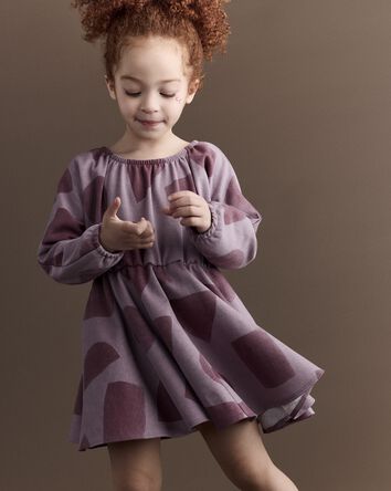 Toddler Girl Avenue Twirl&trade; Dress with Shapes - Mauve, 
