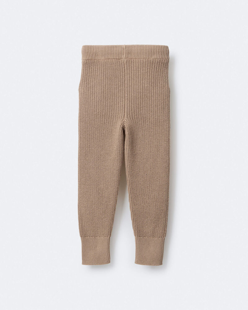 Toddler Sweater Jogger Pant - Tan, image 6 of 7 slides