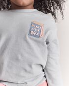 Toddler 'Hold My Juice Box' Long-Sleeve Relaxed Graphic Tee - Light Blue, image 5 of 6 slides