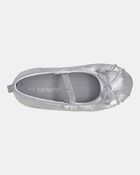 Toddler Ballet Slippers - Silver, image 4 of 7 slides