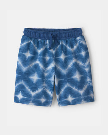 Boys Shibori French Terry Shorts - Blue, 