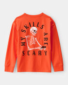 Kid Halloween Video Game Long-Sleeve Graphic Tee - Orange, image 2 of 5 slides