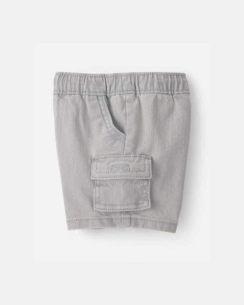 Baby Boy Cargo Pocket Shorts - Grey, image 3 of 5 slides