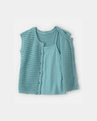 Girls 2-Piece Sweater Top Set - Blue, image 1 of 5 slides