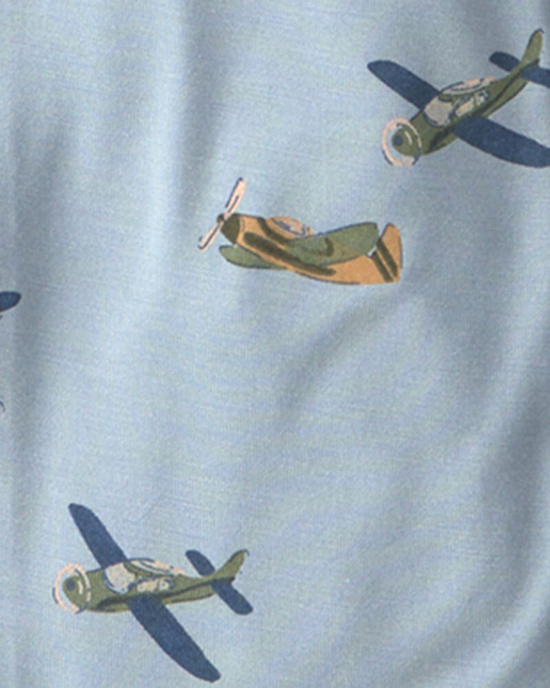Baby Boy 2-Pack PurelySoft&trade; Vintage Plane Rompers - Blue, image 4 of 7 slides