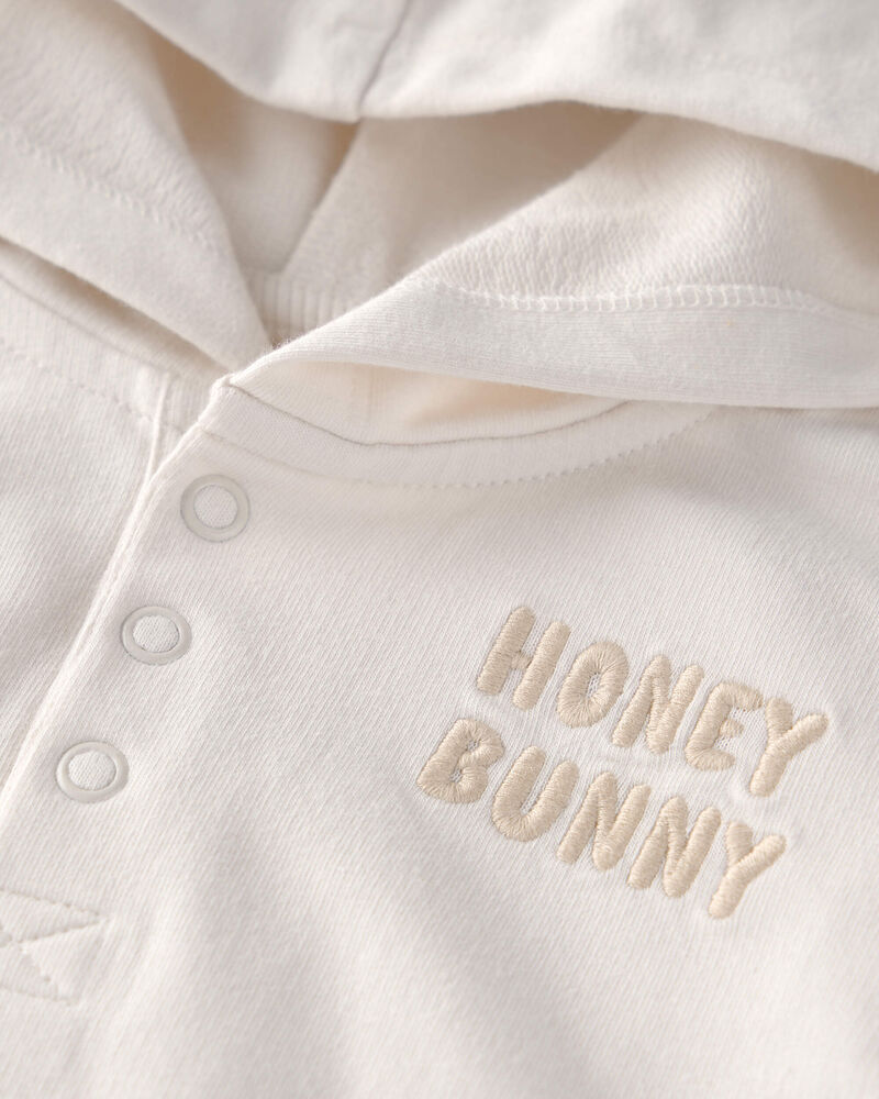 Toddler Organic Cotton 'Honey Bunny' Hoodie, image 2 of 4 slides