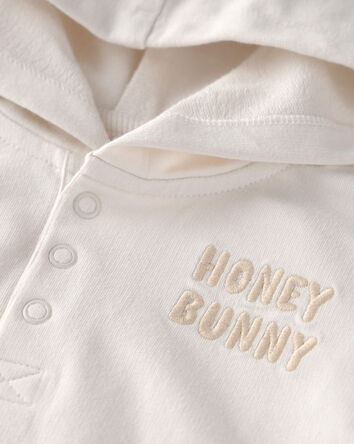 Toddler Organic Cotton 'Honey Bunny' Hoodie, 