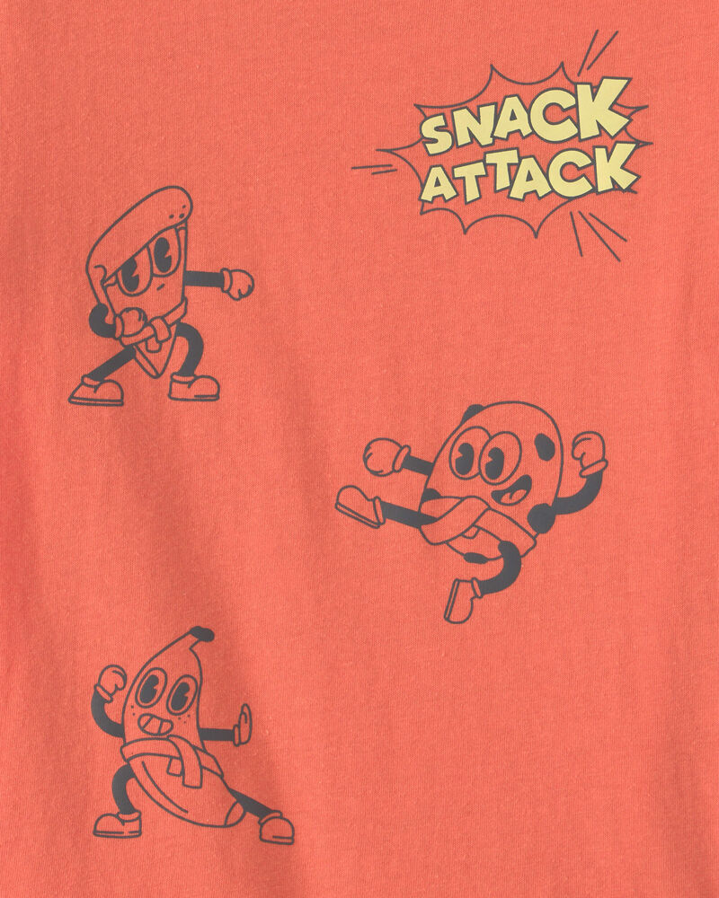 Toddler Boy Snack Attack Graphic Tee - Coral, image 2 of 3 slides