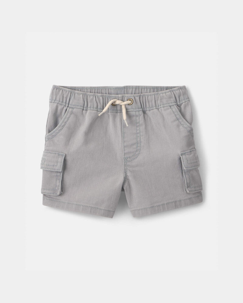 Baby Boy Cargo Pocket Shorts - Grey, image 1 of 5 slides