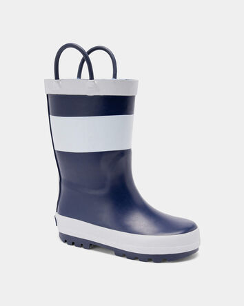 Toddler Boy Striped Rain Boots - Navy/White, 