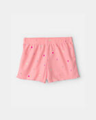 Toddler Girl Fruit Short-Sleeve Loose Fit 2-Piece Pajama Set - Pink, image 3 of 6 slides