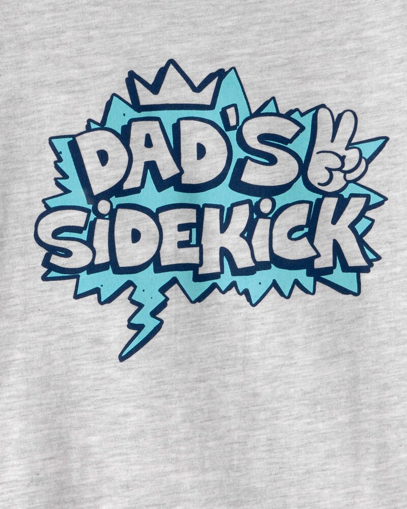 Toddler Boy Father's Day 'Dad's Sidekick' Graphic Tee - Grey, image 2 of 3 slides