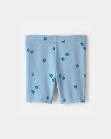 Toddler Girl Blueberry Bike Shorts - Blue, 