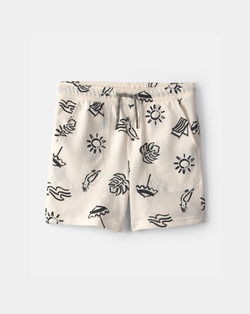 Boys Beach Pocket Shorts - Black/Ivory, 