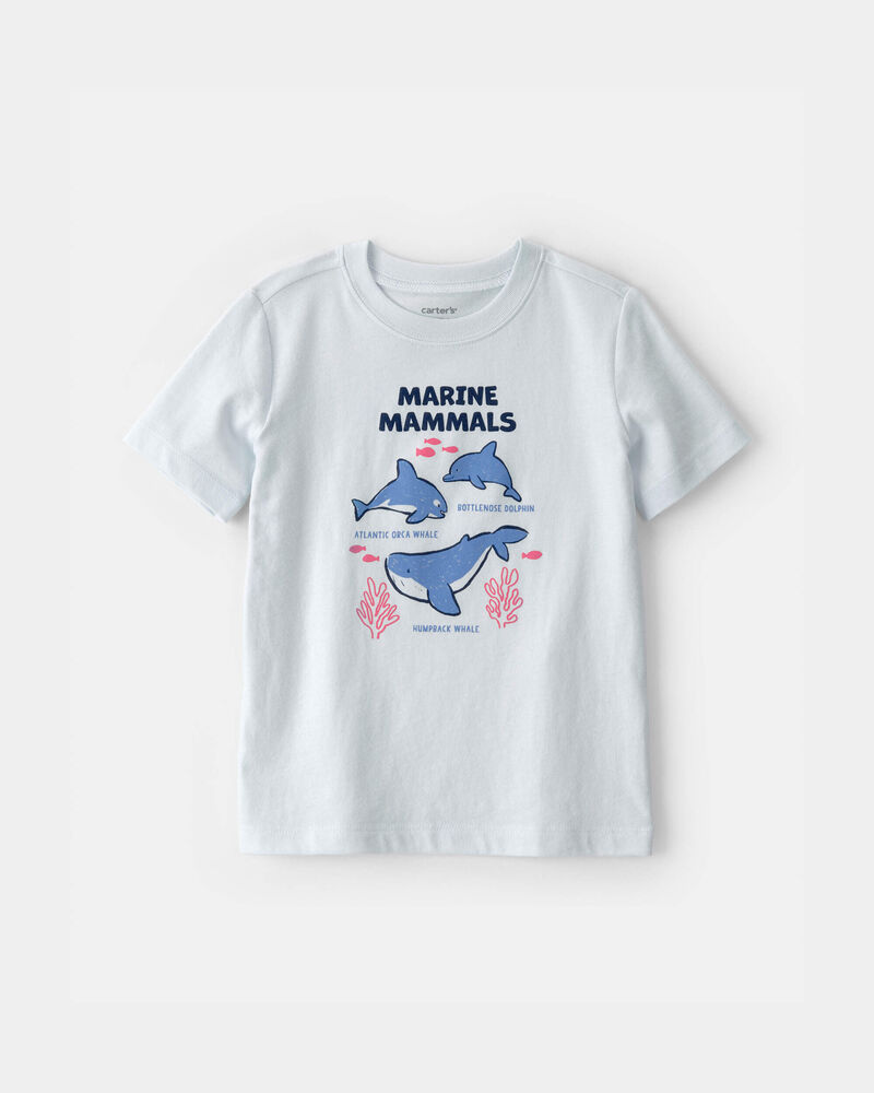 Toddler Marine Animals Graphic Tee - Light Blue, image 1 of 3 slides