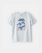 Toddler Marine Animals Graphic Tee - Light Blue, image 1 of 3 slides