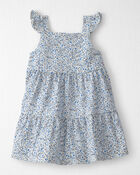 Baby Girl Organic Cotton Tiered Dress in Meadow Bloom, image 1 of 6 slides