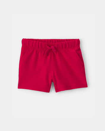 Baby Boy French Terry Shorts - Red, 