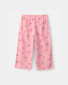 Toddler Girl Strawberry Rib Loose Fit 2-Piece Pajama Set - Pink, image 3 of 5 slides