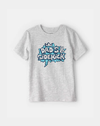 Toddler Boy Father's Day 'Dad's Sidekick' Graphic Tee - Grey, 
