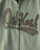 Kids OshKosh Logo Zip-Up Hoodie - Green, image 2 of 4 slides