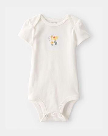Baby Girl 3-Piece Flower Outfit Set - Yellow/White, 
