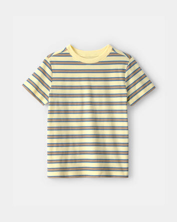 Kids Striped T-Shirt - Yellow/Brown, 