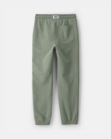 Kids Drawstring Knit Joggers - Green, 