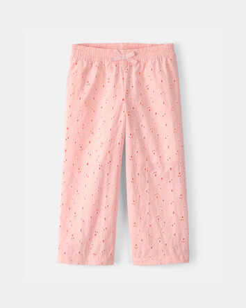 Toddler Girl Floral Eyelet Pants - Pink, 