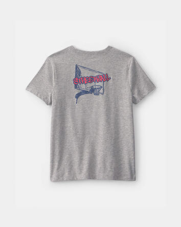 Boys 'Streetball' Basketball Graphic Tee - Grey, 