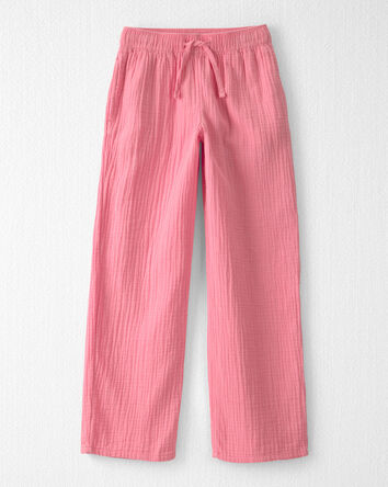Girls Organic Cotton Gauze Pants, 