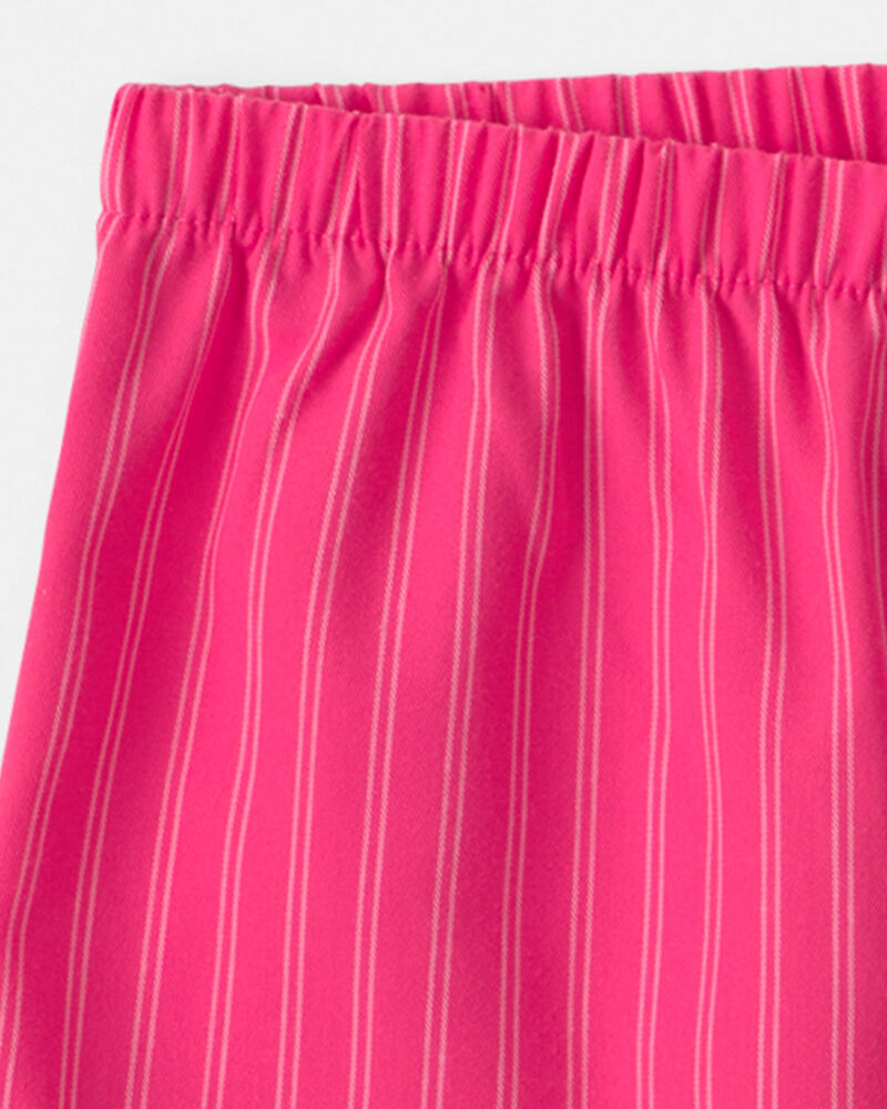Girls 2-Piece Flower Sleeveless Pajama Set - Pink, image 3 of 4 slides