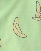 Boys 2-Piece Banana Short-Sleeve Loose Fit 2-Piece Pajama Set - Green, image 2 of 3 slides