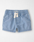 Baby Organic Cotton Chambray Shorts, image 1 of 5 slides