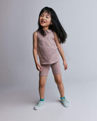 Toddler Girl Brooklyn Bike Shorts - Mauve, image 1 of 6 slides