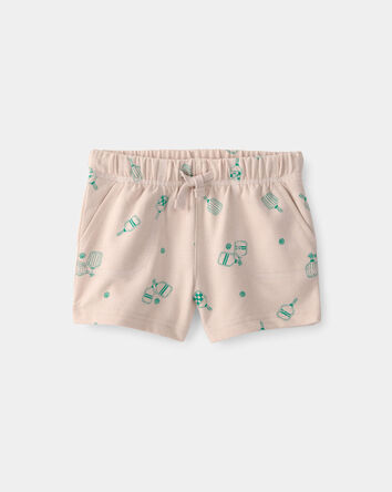 Baby Boy Pickleball French Terry Shorts - Brown, 