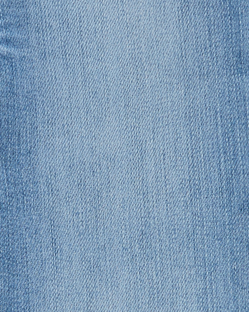 Baby Girl Medium Wash Elastic-Waist Jeggings, image 3 of 4 slides