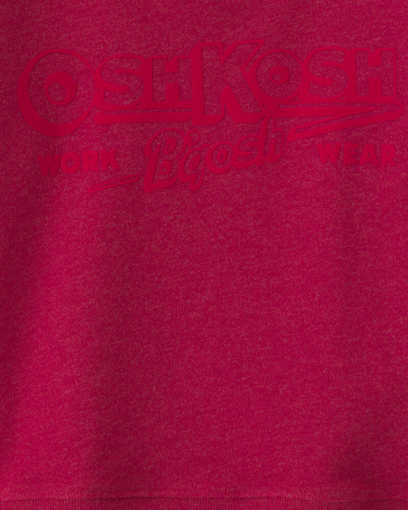 Toddler Boy OshKosh Logo French Terry Pullover Sweatshirt - Red, image 3 of 4 slides