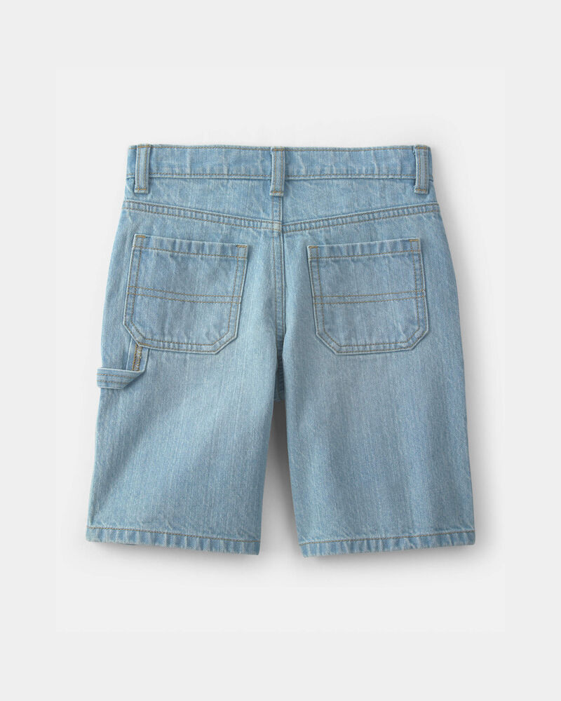 Boys Denim Utility Shorts - Light Wash, image 2 of 4 slides