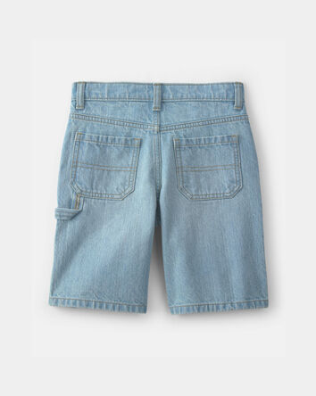 Boys Denim Utility Shorts - Light Wash, 