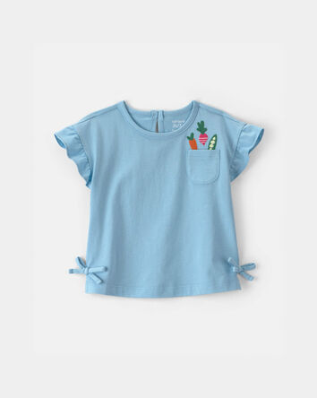 Toddler Girl Veggies Short-Sleeve Top - Blue, 