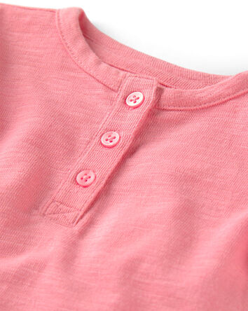 Baby Girl Flutter-Sleeve Romper Made with Organic Cotton, 