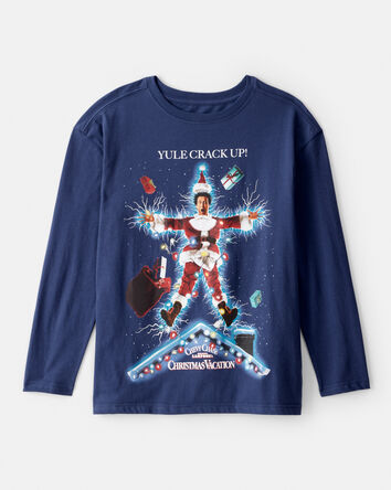 Boys Glow-In-The-Dark National Lampoon's Christmas Vacation Long-Sleeve Graphic Tee - Blue, 