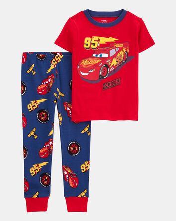 Toddler Boy Cars Snug Fit Cotton 2-Piece Pajamas - Red, 